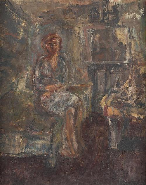 Georg Eisler, Porträt Eva, 1958, Öl auf Leinwand, 55 × 43,5 cm, Georg und Alice Eisler – Fonds  ...