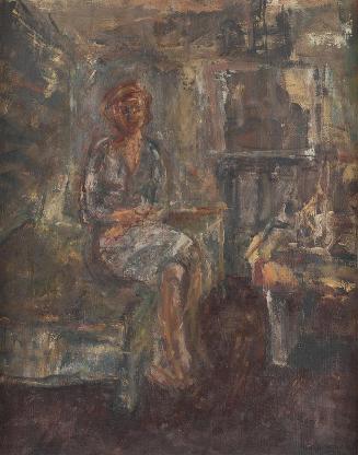 Georg Eisler, Porträt Eva, 1958, Öl auf Leinwand, 55 × 43,5 cm, Georg und Alice Eisler - Fonds  ...