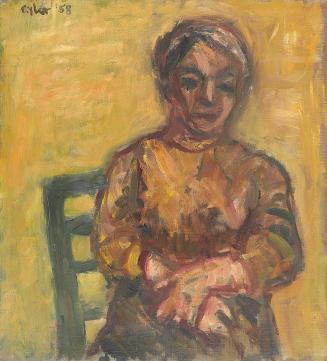 Georg Eisler, Porträt der Mutter, 1958, Öl auf Leinwand, 62 × 56 cm, Georg und Alice Eisler - F ...