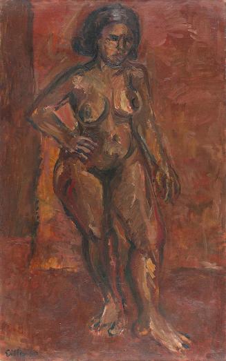 Georg Eisler, Großer stehender Akt, 1960, Öl auf Leinwand, 135 × 84 cm, Georg und Alice Eisler  ...