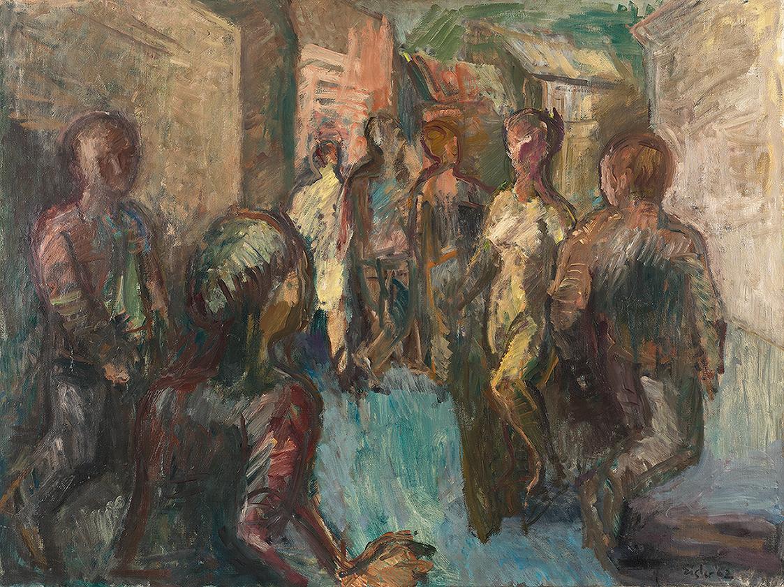 Georg Eisler, Straße, 1962, Öl auf Leinwand, 98 × 130,5 cm, Georg und Alice Eisler – Fonds für  ...