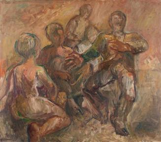 Georg Eisler, Der Tanz des König David, 1963, Öl auf Leinwand, 105 × 120 cm, Georg und Alice Ei ...