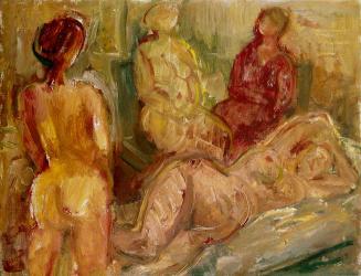 Georg Eisler, Die Lebensalter der Frau, 1963, Öl auf Leinwand, 33 × 44 cm, Verbleib unbekannt