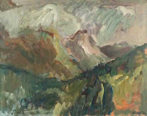 Georg Eisler, Alpbachtal, 1964, Öl auf Leinwand, 70,5 × 90 cm, Georg und Alice Eisler – Fonds f ...