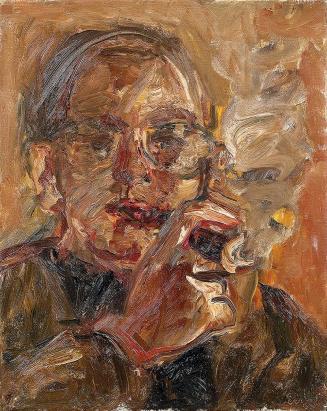 Georg Eisler, Zigarrenraucher, 1965, Öl auf Leinwand, 45 × 36 cm, Verbleib unbekannt