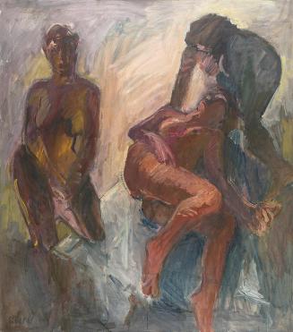 Georg Eisler, Drei Frauen im Gegenlicht, 1967, Öl auf Leinwand, 147 × 129 cm, Georg und Alice E ...