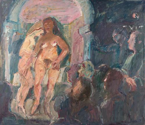 Georg Eisler, Peeping Tom - Show, 1969, Öl auf Leinwand, 130 × 150 cm, Georg und Alice Eisler – ...