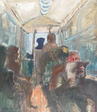 Georg Eisler, Straßenbahn, 1970, Öl auf Leinwand, 150 × 130 cm, Georg und Alice Eisler – Fonds  ...