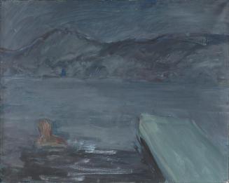 Georg Eisler, Nächtlicher Schwimmer, 1971, Öl auf Leinwand, 88 × 99,5 cm, Georg und Alice Eisle ...