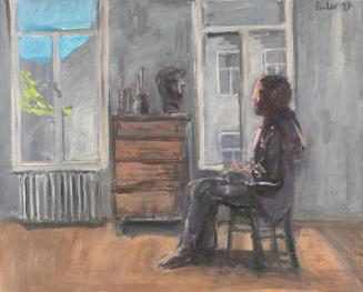 Georg Eisler, Das neue Atelier, 1977, Öl auf Leinwand, 80 × 100 cm, Georg und Alice Eisler - Fo ...