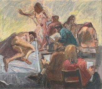 Georg Eisler, Zeichenstunde, 1985, Öl auf Leinwand, 150 × 130 cm, Georg und Alice Eisler - Fond ...
