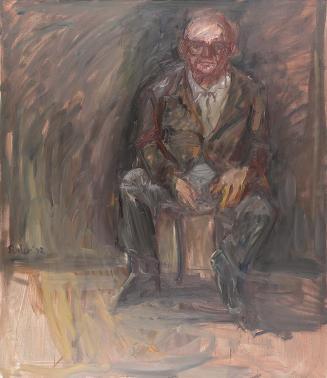 Georg Eisler, Porträt Ernst Jandl, 1992, Öl auf Leinwand, 150 × 130 cm, Georg und Alice Eisler  ...