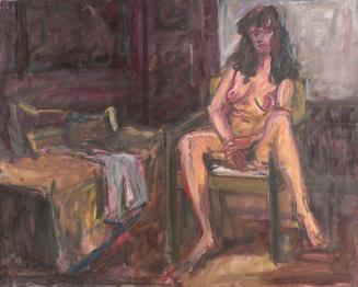 Georg Eisler, Atelier mit Modell, 1993, Öl auf Leinwand, 100 × 79,5 cm, Georg und Alice Eisler  ...