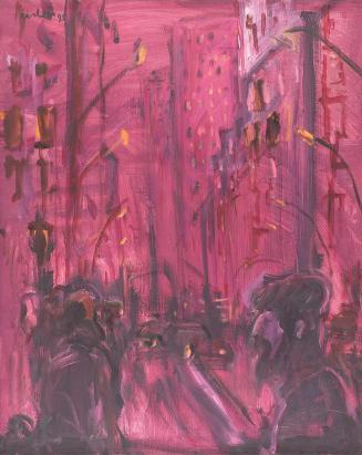 Georg Eisler, 5th Avenue, 1995, Öl auf Leinwand, 100 × 80 cm, Georg und Alice Eisler - Fonds fü ...