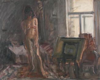 Georg Eisler, Atelier mit Modell I, 1992, Öl auf Leinwand, 80 × 100 cm, Georg und Alice Eisler  ...
