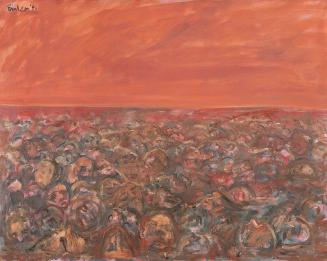 Georg Eisler, DeQuincey: Meer der Gesichter, 1994, Öl auf Leinwand, 81 × 99,5 cm, Georg und Ali ...