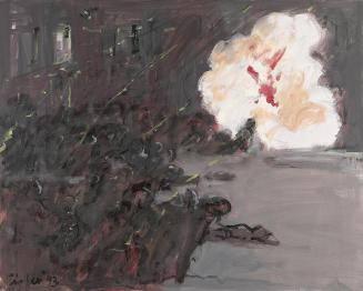 Georg Eisler, Moskauer Nacht III, 1993, Öl auf Leinwand, 81 × 100 cm, Georg und Alice Eisler -  ...