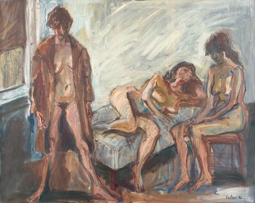 Georg Eisler, Drei Frauen, 1981, Öl auf Leinwand, 80 × 100 cm, Georg und Alice Eisler – Fonds f ...