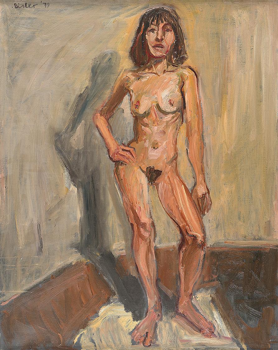 Georg Eisler, Stehende, 1979, Öl auf Leinwand, 100 × 80 cm, Georg und Alice Eisler – Fonds für  ...