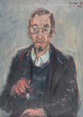 Georg Eisler, Porträt Jürgen Beckelmann, 1987, Öl auf Leinwand, 70 × 50 cm, Georg und Alice Eis ...