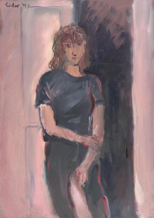 Georg Eisler, Stehende in der Türe, 1997, Öl auf Leinwand, 70 × 50 cm, Georg und Alice Eisler – ...