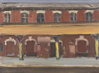 Georg Eisler, Stockport Station, 1987, Öl auf Leinwand, 30 × 40 cm, Georg und Alice Eisler – Fo ...