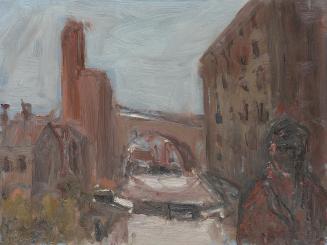 Georg Eisler, Manchester, Rockdale Canal, 1992, Öl auf Holz, 30 × 40 cm, Georg und Alice Eisler ...