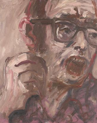 Georg Eisler, Autoritrato furioso, 1987, Öl auf Leinwand, 45 × 36 cm, Georg und Alice Eisler -  ...