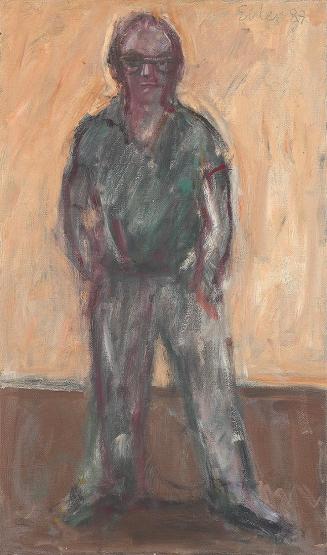 Georg Eisler, Selbstporträt, 1987, Öl auf Leinwand, 50 × 30 cm, Georg und Alice Eisler - Fonds  ...