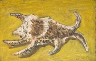 Georg Eisler, Helm-Muschel, 1977, Öl auf Leinwand, 19,5 × 30 cm, Sammlung Konrad, Wien
