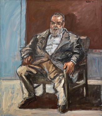 Georg Eisler, Porträt Helmut Qualtinger, 1985, Öl auf Leinwand, 150 × 130 cm, BAWAG P.S.K. Kuns ...