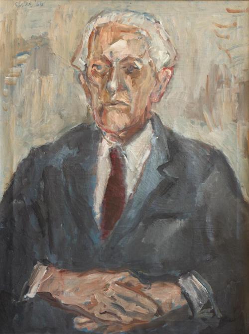 Georg Eisler, Porträt Johann Koplenig, 1966, Öl auf Leinwand, 78 × 58 cm, KPÖ