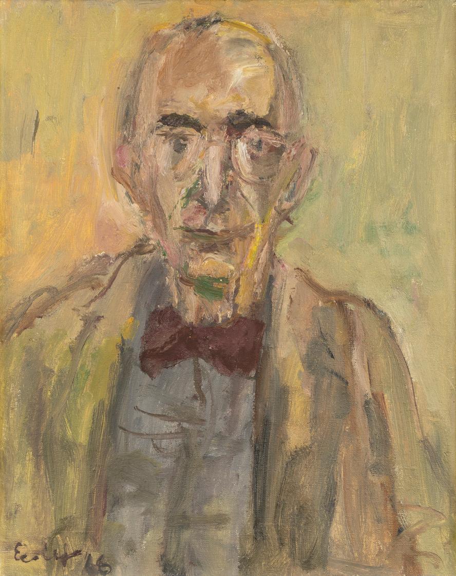 Georg Eisler, Porträt Hans Flesch, 1966, Öl auf Leinwand, 50 × 40 cm, Jüdisches Museum Wien, In ...