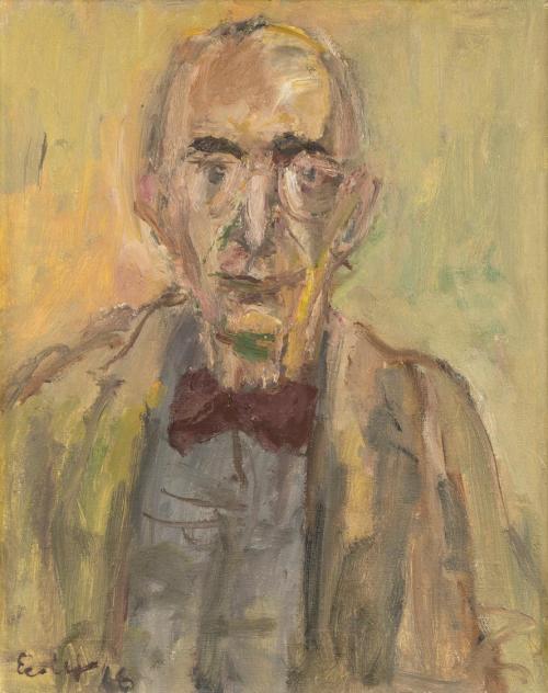 Georg Eisler, Porträt Hans Flesch, 1966, Öl auf Leinwand, 50 × 40 cm, Jüdisches Museum Wien, In ...