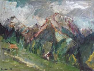 Georg Eisler, Bei Gstaad I, 1966, Öl auf Leinwand, 60 × 80 cm, Privatbesitz