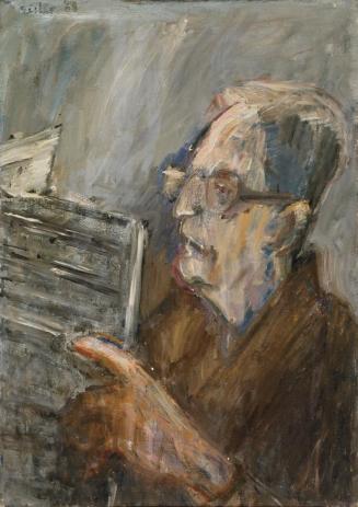 Georg Eisler, Otto Klemperer III, 1968, Öl auf Leinwand, 70 × 50 cm, Verbleib unbekannt
