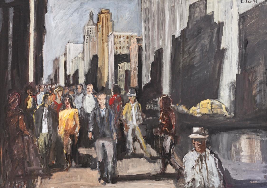 Georg Eisler, Madison Avenue I, 1979, Öl auf Leinwand, 116 × 161 cm, Privatbesitz