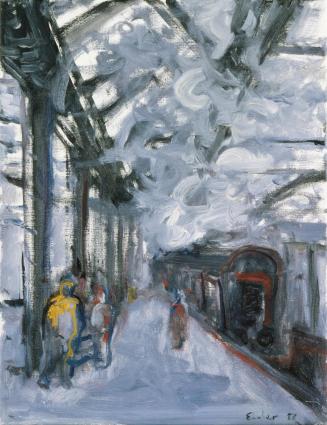 Georg Eisler, London Road Station, Manchester, 1987, Öl auf Leinwand, 45 × 36 cm, Privatbesitz
 ...