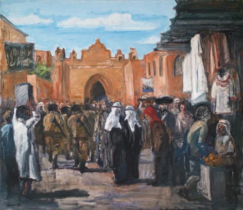 Georg Eisler, Damaskus ‒ Tor in Jerusalem, 1978, Öl auf Leinwand, 130 × 150 cm, Privatbesitz