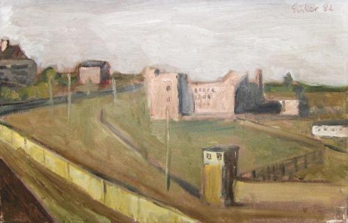 Georg Eisler, Zeitgeist III, 1982, Öl auf Leinwand, 27 × 40 cm, Verbleib unbekannt