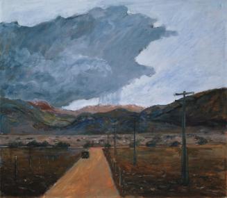 Georg Eisler, Vor Taos, 1995, Öl auf Leinwand, 130 × 150 cm, Verbleib unbekannt