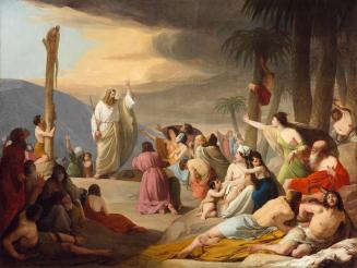 Friedrich von Amerling, Moses und die Eherne Schlange, 1829, Öl auf Leinwand, 178 × 236 cm, Szé ...