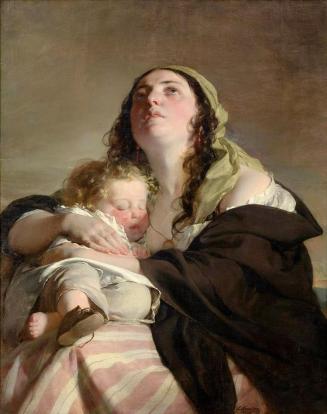 Friedrich von Amerling, Die Witwe (Modell Elise Kreuzberger), 1836, Öl auf Leinwand, 85 × 67,5  ...