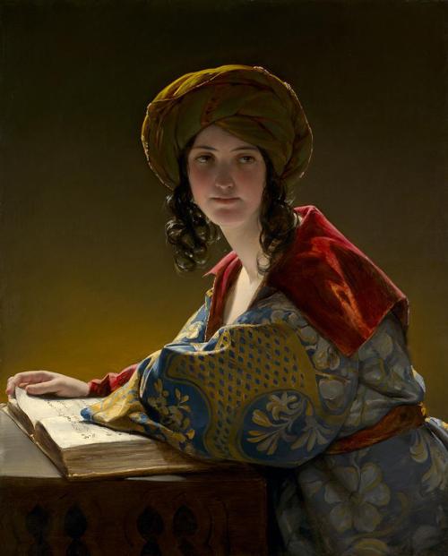 Friedrich von Amerling, "Die Morgenländerin", 1838, Öl auf Leinwand, 88,5 × 71,5 cm, The Clevel ...