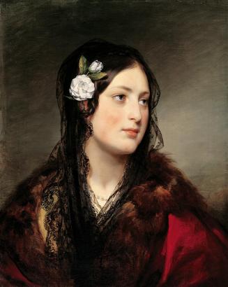 Friedrich von Amerling, Modell Elise Kreuzberger, 1837, Öl auf Leinwand, 56,8 × 45,3 cm, LIECHT ...