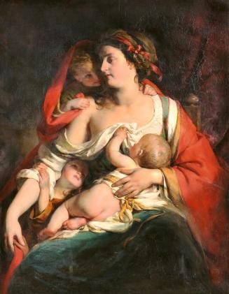 Friedrich von Amerling, Caritas (Modell Köchin Katharina), 1854, Öl auf Leinwand, 142 × 111 cm, ...