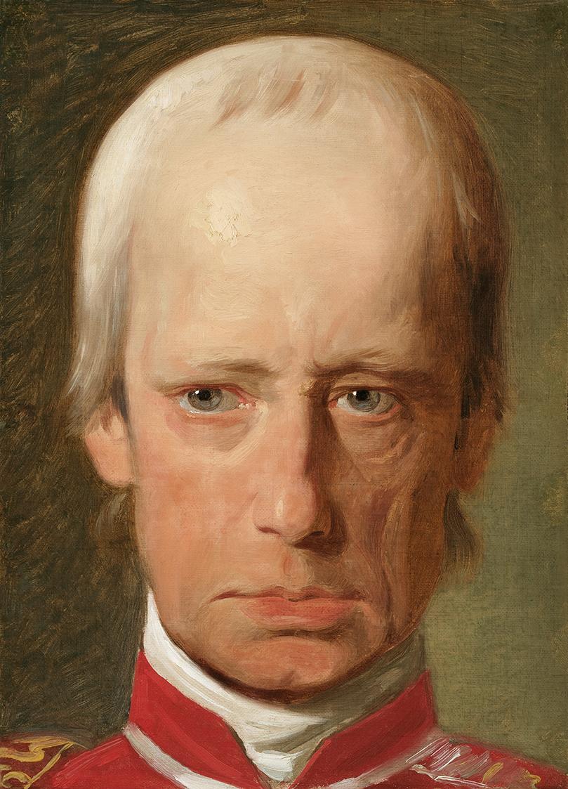 Friedrich von Amerling, Kaiser Franz I. von Österreich (1768–1835), 1832, Öl auf Leinwand, 29,9 ...