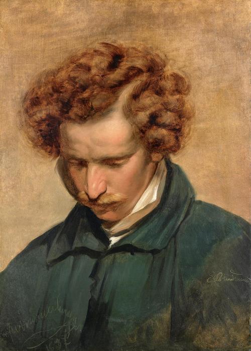 Friedrich von Amerling, Der Maler Eduard Bendemann (1811–1889), 1837, Öl auf Papier, kaschiert  ...