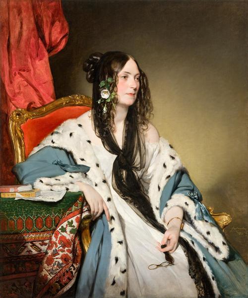 Friedrich von Amerling, Frau von Striebel, 1838, Öl auf Leinwand, 118 × 98 cm, Sammlung Leopold ...