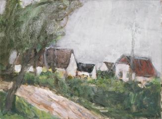 Georg Eisler, Neumarkt II, 1971, Öl auf Leinwand, 60 × 80 cm, Verbleib unbekannt